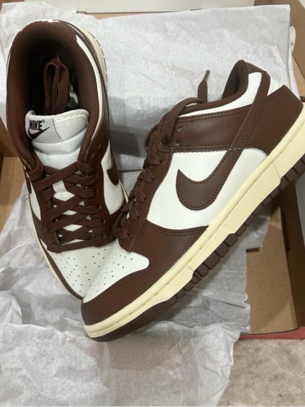 Nike Women’s Dunk Low Sneaker — Brown / White